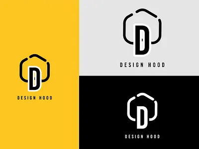 DESIGN HOOD LOGO DESIGN logo textual vector