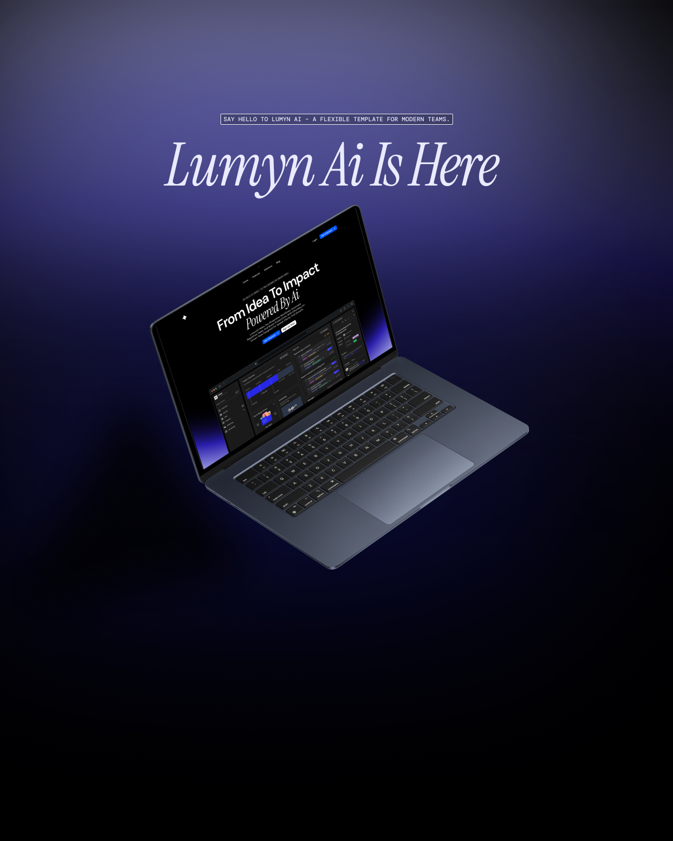 Lumyn – SaaS & AI Webflow Template ai animation figma gsap pixybits sass startups templates ui ux webflow