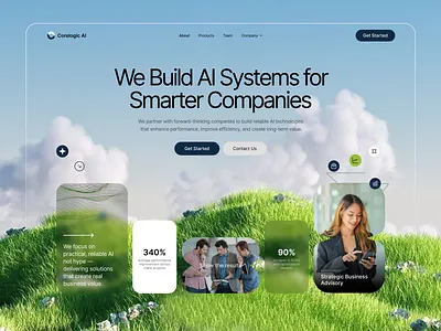 Corelogic AI - Business AI Platform Landing Page ai artificial intelligence business solutions corporate website dribbble landing page saas technology ui design web design website website design