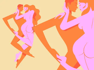 Lovers 2 character colors flat illustration love lovers man minimal valentine woman