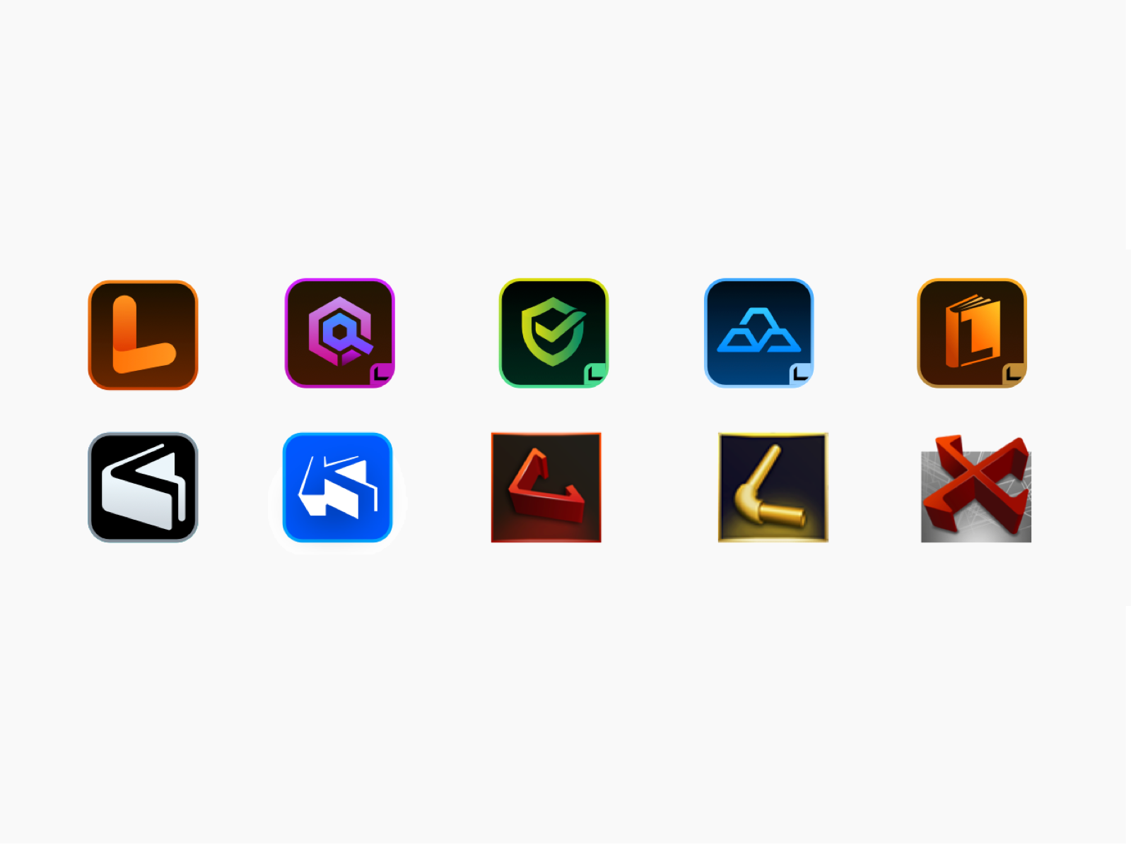 Example of I redesigned the icons for the entire product line for my former