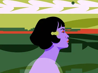 Summer time abstract abstract landscape book book cover branding composition cover cover illustration design editorial editorial illustration illustration laconic lines minimal out door poster woman woman illustration woman portrait