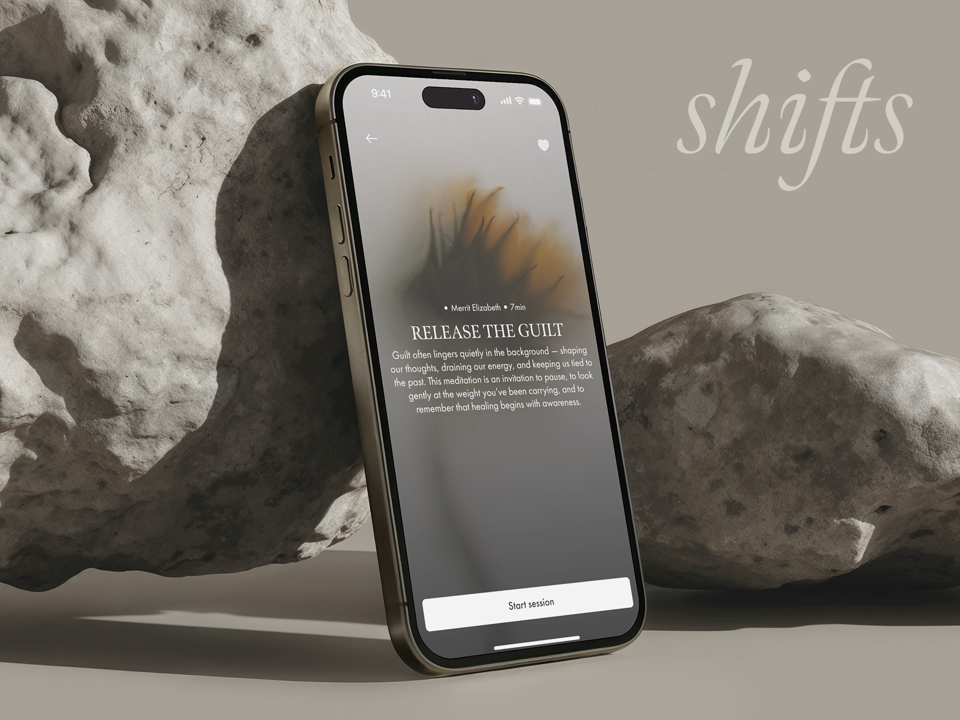 Shifts – Meditative Mental Health App app branding design meditation mental health mobile app ui ux wellness