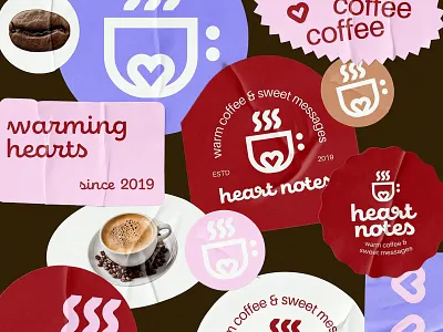 Heart Notes - Coffeehouse Identity branding business card cafe coffee coffee cup design download identity logo mockup mockups packaging premium psd sticker template typography