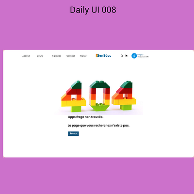 Daily UI 008 |404 Web Page 404page dailyu dailyui 004