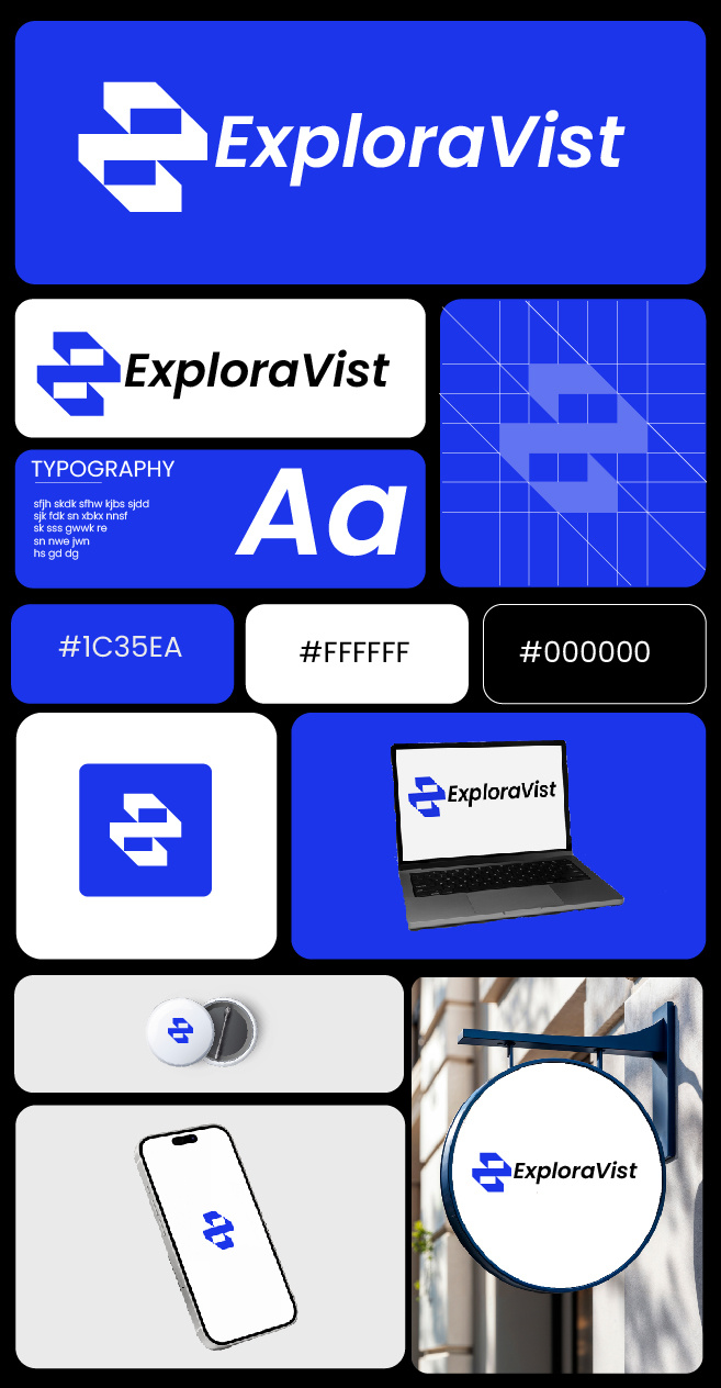 Business & Consulting Logo For ExploraVist branding branding logo business logo consultancy logo design graphic design illustration logo logo design stationery