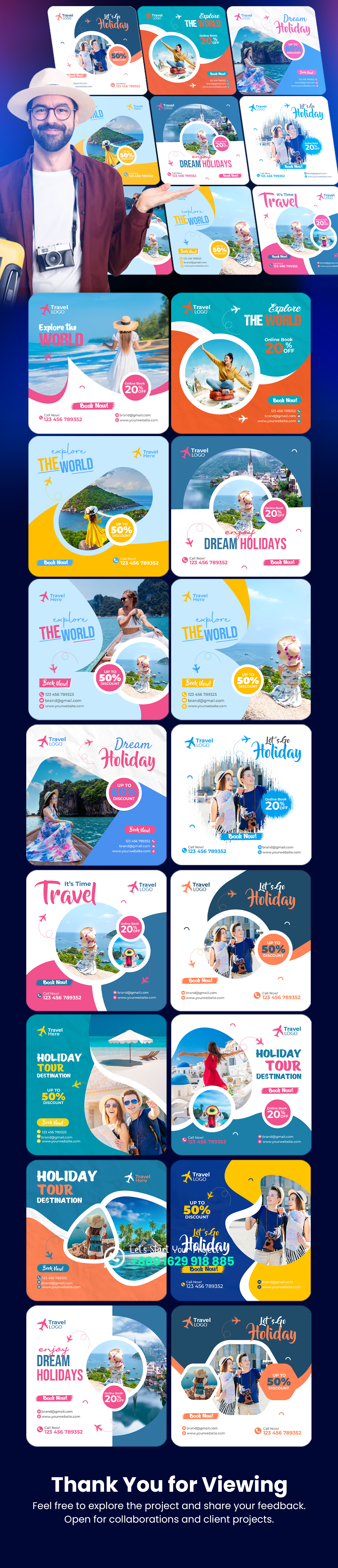 Travel Agency Social Media Design brand identity clean design creative poster digital advertising flyer design graphic design holiday promotion instagram post marketing design promotional design social media design tourism branding travel agency travel marketing travel post travel social media ui ui inspiration vacation design visual design