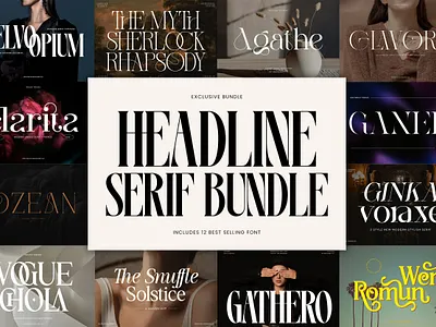 Headline Serif Font Bundle branding bundle design font font bundle free free font freebies illustration logo serif serif bundle type type design typeface typography ui
