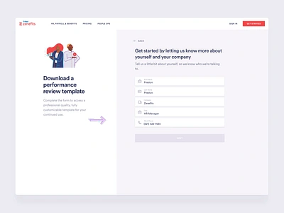 Zenefits — Performance Review Generator animation answer app application cards design form interface minimal motion graphics performance performance review question question list review survey ui ux web zenefits