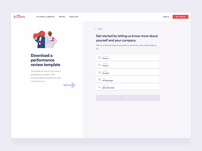 Zenefits — Performance Review Generator animation answer app application cards design form interface minimal motion graphics performance performance review question question list review survey ui ux web zenefits