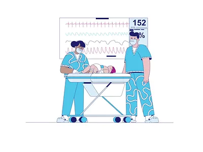 AI-Powered Newborn Health Monitoring ai animation baby brain character character animation character design character illustration clinic doctor explainer explainer video healthcare hospital illustration medical ai medical care motion graphics newborn tracking
