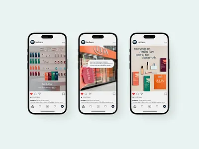Creative direction design for the Bird&be x Ulta campaign campaign creativedirection graphic design