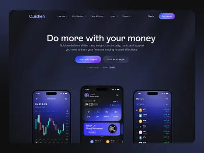 Modern Personal Finance & Crypto Managem graphic design ui ux