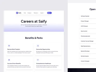 Saify — AI Marketing SaaS Website Design agency ai ai website business clean email landing page lead generation marketing marketing tool marketing website minimal saas saas website startup ui ux web design website website design