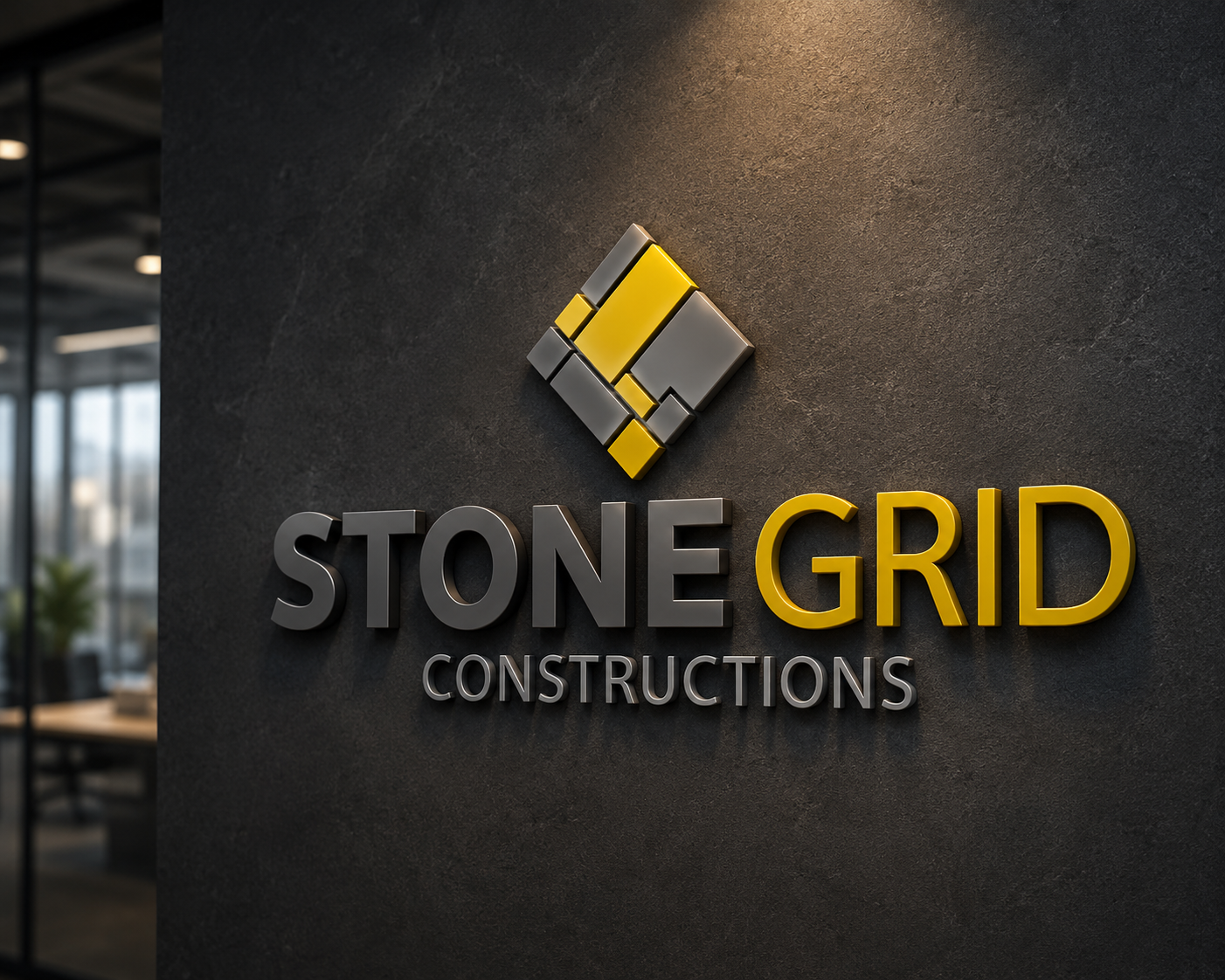 Stone Grid Construction - Logo Design brandidentity branding logo logoconcept logodesign logodesigns logominimal logos