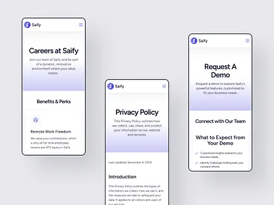 Saify — AI Marketing SaaS Website Design agency ai ai website business clean email landing page lead generation marketing marketing tool marketing website minimal saas saas website startup ui ux web design website website design