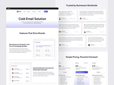 Saify — AI Marketing SaaS Website Design agency ai ai website business clean email landing page lead generation marketing marketing tool marketing website minimal saas saas website startup ui ux web design website website design