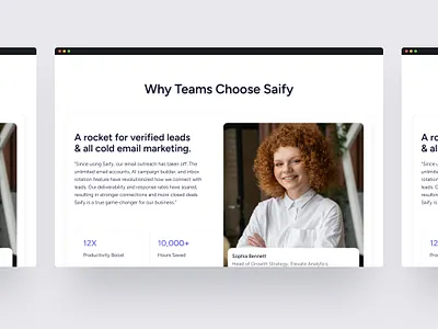 Saify — AI Marketing SaaS Website Design agency ai ai website business clean email landing page lead generation marketing marketing tool marketing website minimal saas saas website startup ui ux web design website website design