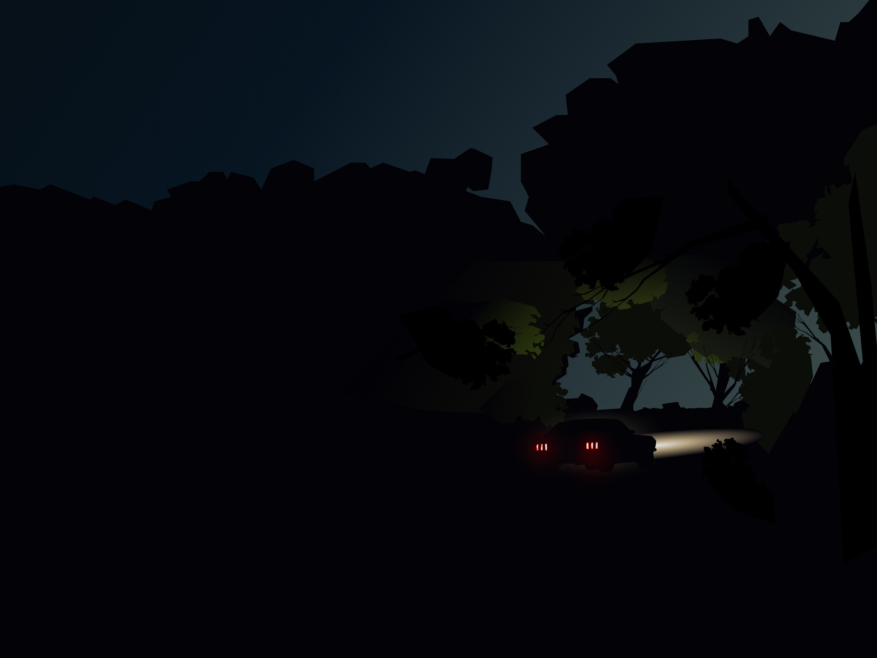 Midnight Drive art brutalism concept design graphic design illustration junyl minimalist relax summer