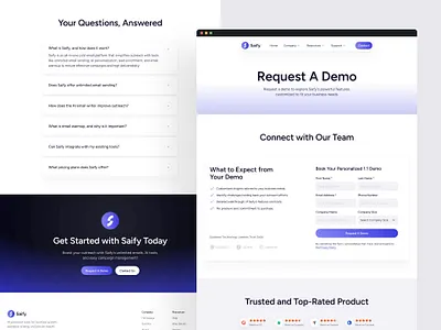 Saify — AI Marketing SaaS Website Design agency ai ai website business clean email landing page lead generation marketing marketing tool marketing website minimal saas saas website startup ui ux web design website website design