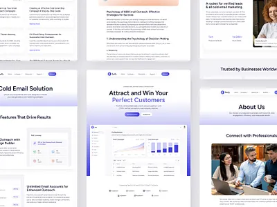 Saify — AI Marketing SaaS Website Design agency ai ai website business clean email landing page lead generation marketing marketing tool marketing website minimal saas saas website startup ui ux web design website website design
