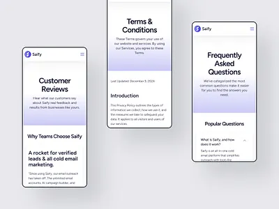 Saify — AI Marketing SaaS Website Design agency ai ai website business clean email landing page lead generation marketing marketing tool marketing website minimal saas saas website startup ui ux web design website website design