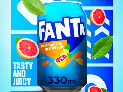 DISEÑO PUBLICITARIO FANTA I Proyecto Personal advertising branding design drink fanta fruit graphic design instagram marketing photoshop post poster social media