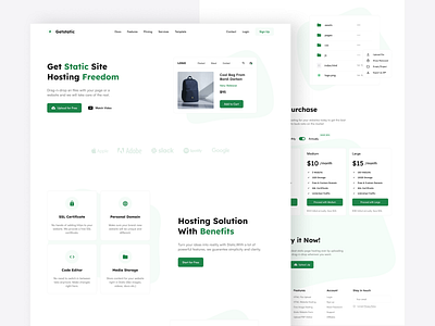 Getstatic | Web Design design hosting landingpage ui website webui