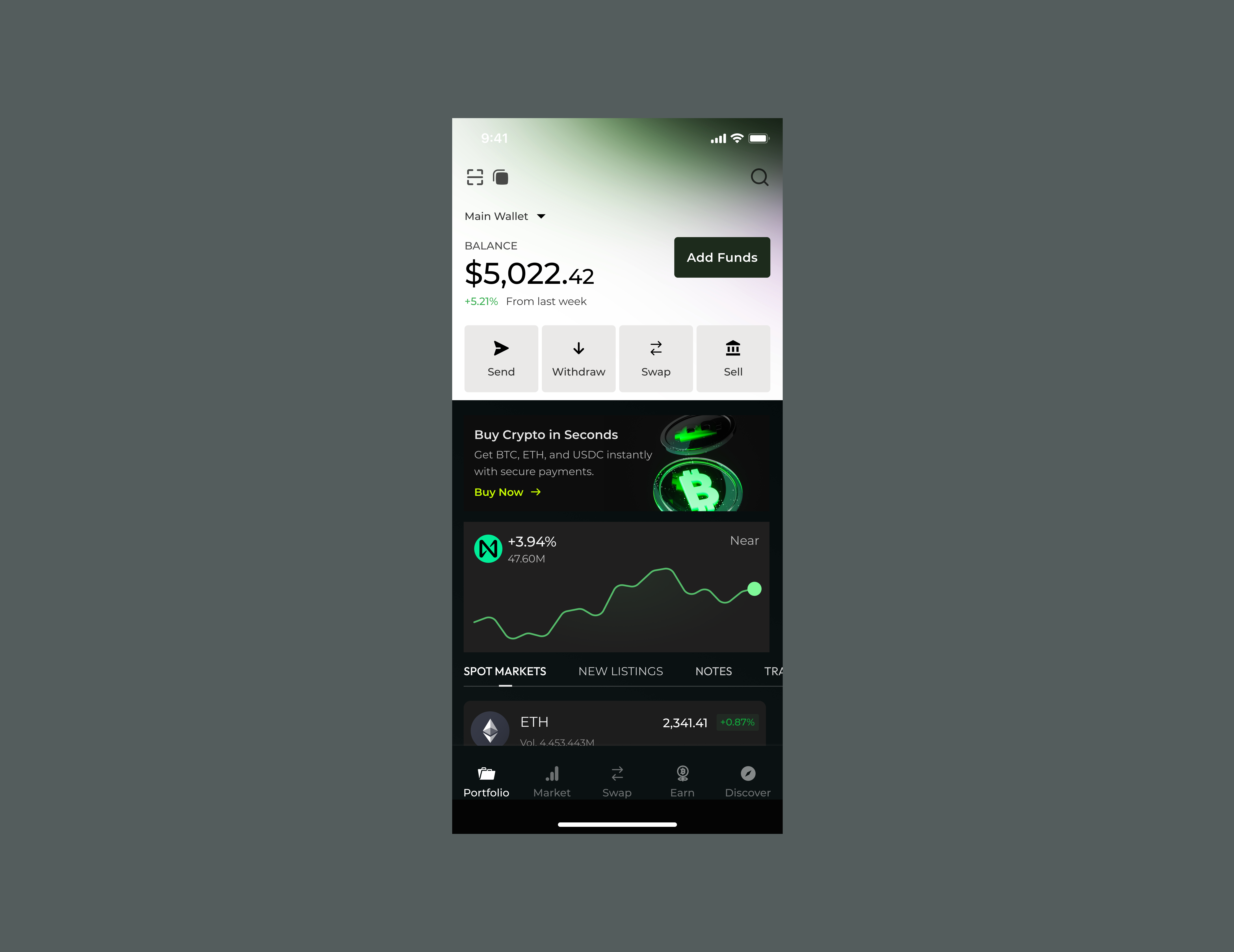 Crypto Wallet app design crypto app cryptocurrency dark theme design exchanger finance fintech fintech app fintech design ios mobile stock market trading ui ui design uiux ux wallet web3