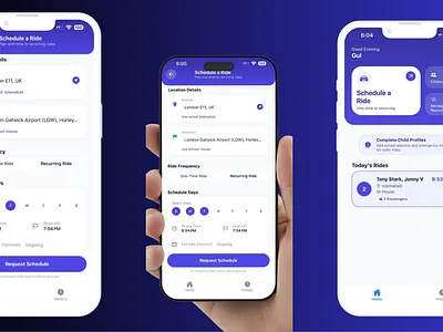 School Transport App ai animation branding design illustration ios mobile mobile app software ui
