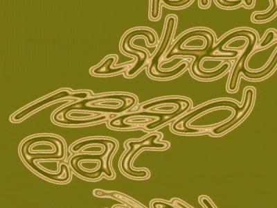 PlaySleepReadyEat animation experimental motion graphics playful type type animation typography