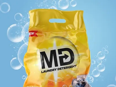 Detergent Mockup Design bubble detergent flyer graphic design mockup design