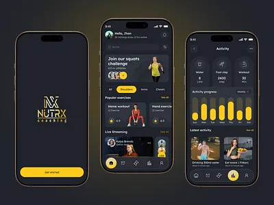 Fitness Mobile App Design app design best app design daily exercise fitness fitness app fitness tracker gym healthcare app ios mobile app mobile app design modern app ui online training routine social media sport wellnesss workout workout tracker