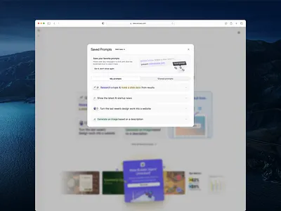 Saved Prompts in Chat
