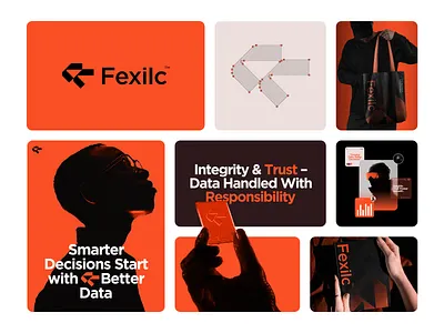 Fexilc™ – Logo & visual identity for Data & Analytics brand book brand design brand identity brand logo branding business logo business logo design company logo company logo design corporate identity data analytics identity logo logo design logo style guide logomark logotype modern logo visual identity