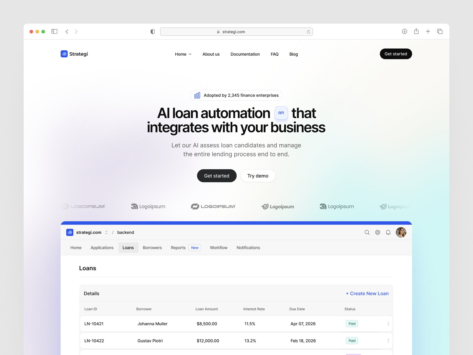 Fintech SaaS Automation Hero Concept