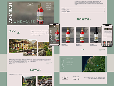 Redesign website | Adjarian Wine Home app branding design illustration typography ui ux