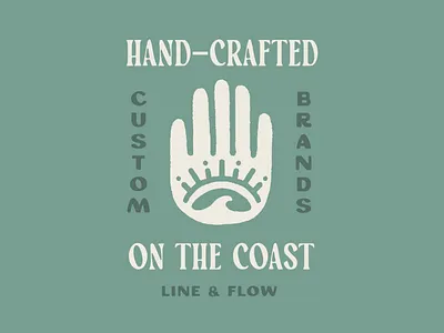 Hand-Crafted Custom Brands on the Coast beach blue branding coastal branding graphic design hand drawn illustration logo sun surf surf shop vintage wave