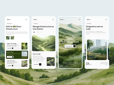 Terrava - Green Infrastructure Platform Responsife Website ai app design go green illustration landing page nature platform responsive ui ui design uiux ux design web app web design website