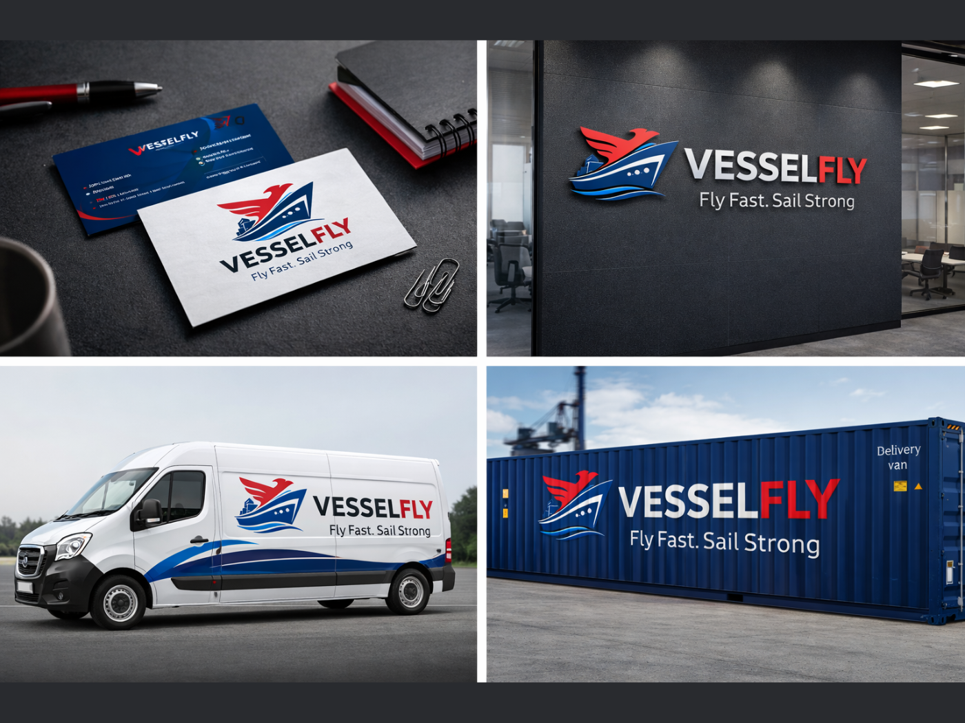 VESSELFLY – Premium Shipping & Logistics Logo Design air cargo branding business branding logo clean professional logo corporate logistics branding export import logo freight forwarding logo global logistics logo luxury logo design maritime company logo minimalist logistics logo modern shipping logo premium logistics logo professional logistics logo scalable shipping logo shipping brand identity transport brand logo