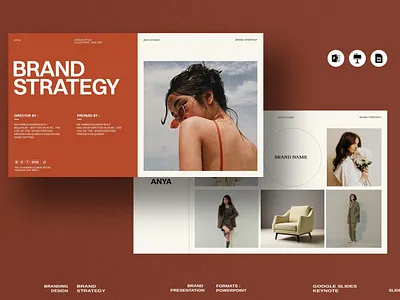 ANYA | Brand Strategy Template brand brand designer brand guidelines brand intentional brand strategist brand strategy branding branding presentation canva collective considered fashion style feminine guide guidelines influencer strategy style guide style guide template template