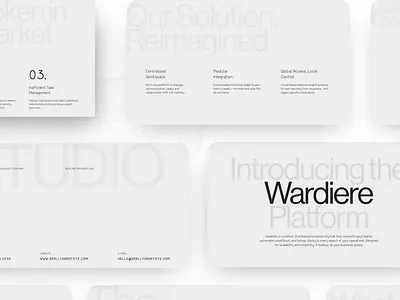 minimalist modern pitch deck template design