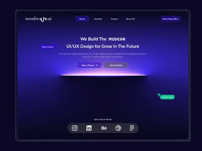 Concept Glow Website Header concept design figma header website header website concept modern website ui ui design ui designer uiux uiux design uiux designer ux ux design ux designer web desiggn web designer
