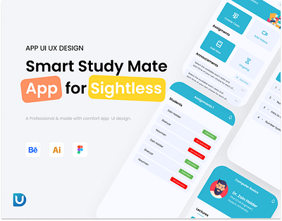 Smart Study Mate - App UI UX app redesign app ui lms minimal design school app study mate ui ux design