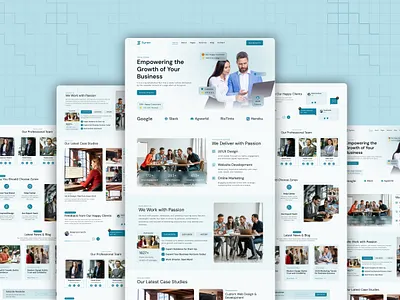 Modern Digital Agency Landing Page UI/UX Design agency portfolio agency website business website case study clean web creative agency crypto design design digital agency website landing page modern business modern landing professional website saas agency uiux web design web design agency web development