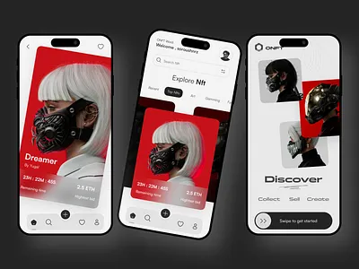 NFT Marketplace Mobile App UI — Digital Art & Web3 Experience androidappdesign blockchainapp creativeui cryptoappui darkui digitalartui digitalexperience figmadesign iosappdesign marketplaceapp mobileuidesign modernui nftappui nftmarketplace productdesign saasdesign uidesign uiuxdesign uxdesign web3design
