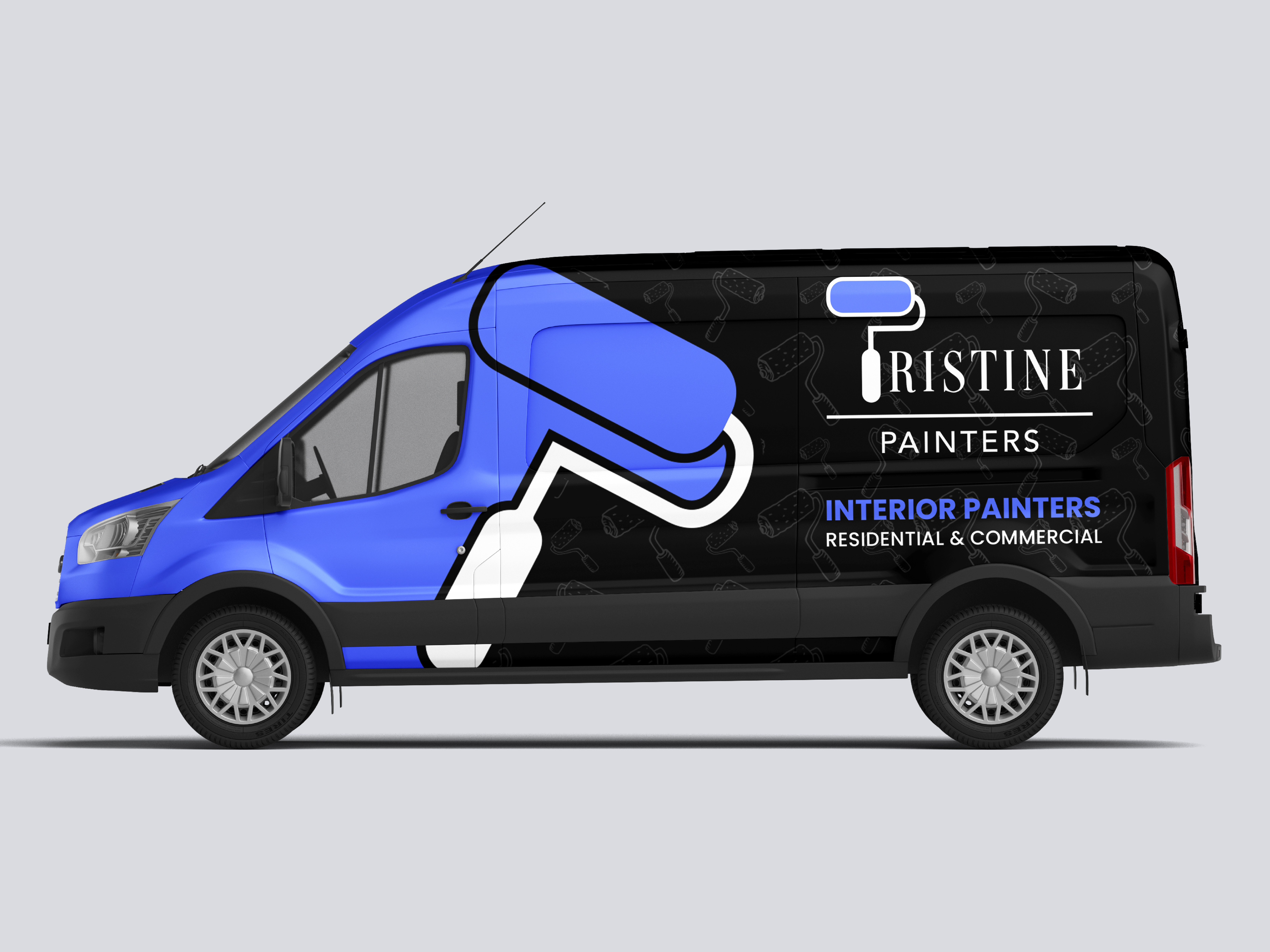 Pristine Painters Van Branding & Vehicle Wrap Design branding car wrap decal fleet branding fleet wrap ford transit ford van graphic design paint company painter truck wrap van wrap vehicle branding vehicle wrap vinyl wrap design wrapping