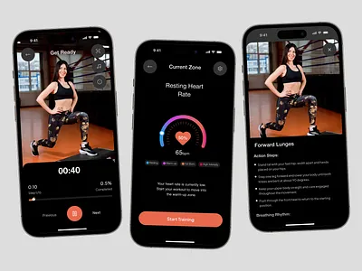 Daily Workout & Health Tracker app design design exercise gym health health app health fitness health monitoring health tracker heart rate heath app ios mobile app monitoring tracking training ui design wellness workout workout app