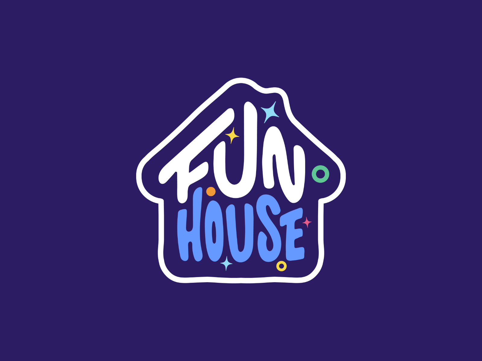 Arcade and Entertainment Logo and Brand Identity for Funhouse apparel design arcade logo bold logo brand guidelines brand identity entertainment logo funhouse gaming logo logo logo design logo mockup mascot logo neon logo packaging playful logo retro logo signage