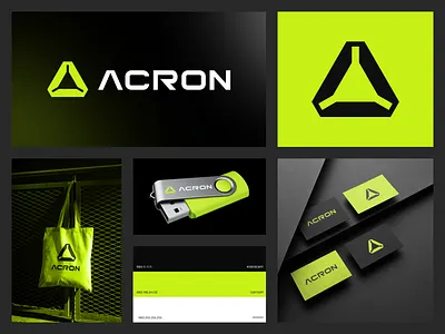 Acron — Brand Identity brand identity logo design minimal modern saas startup technology